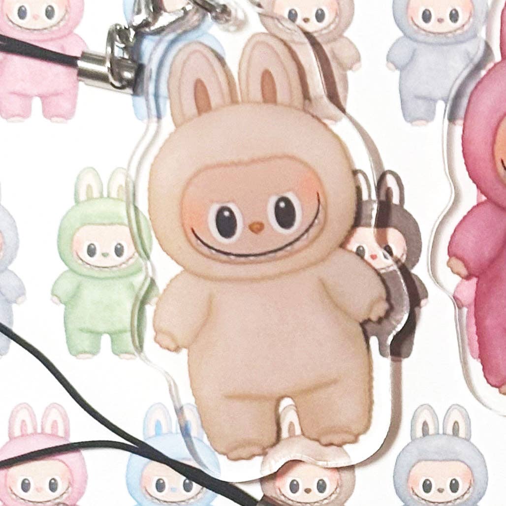 Parasol Paper - Wholesale Keychain - Women's - Labubu Exciting Macaron Series Mini Acrylic Charms3