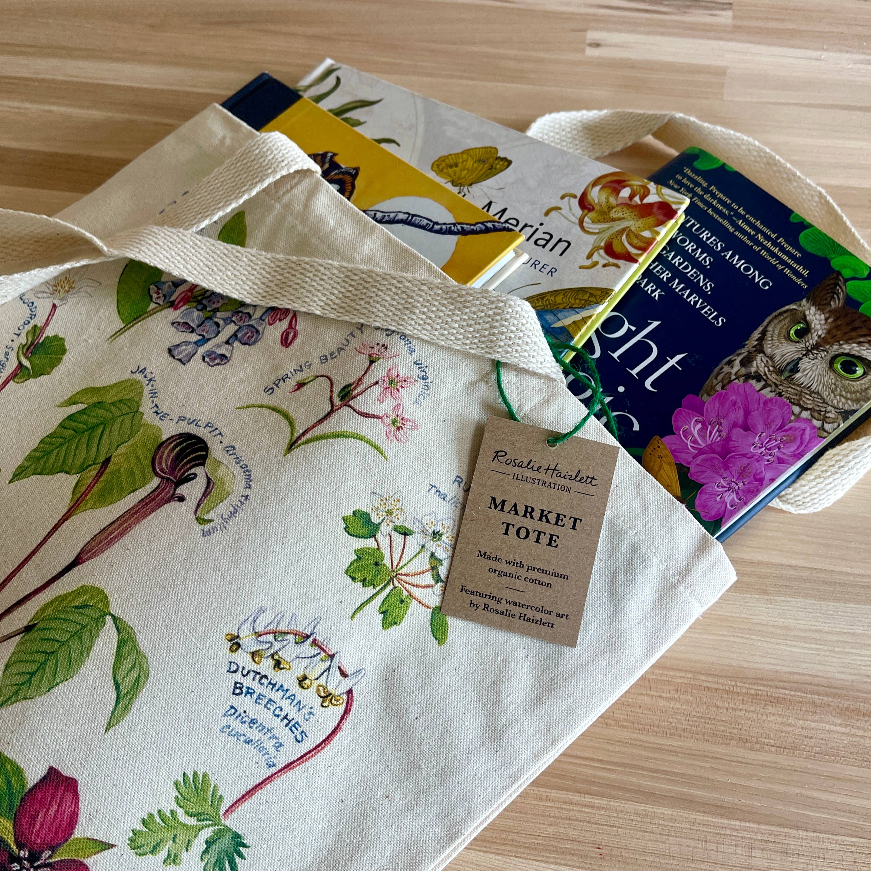 Rosalie Haizlett Illustration - Wholesale Tote Bag - Unisex - Appalachian Wildflowers Market Tote5