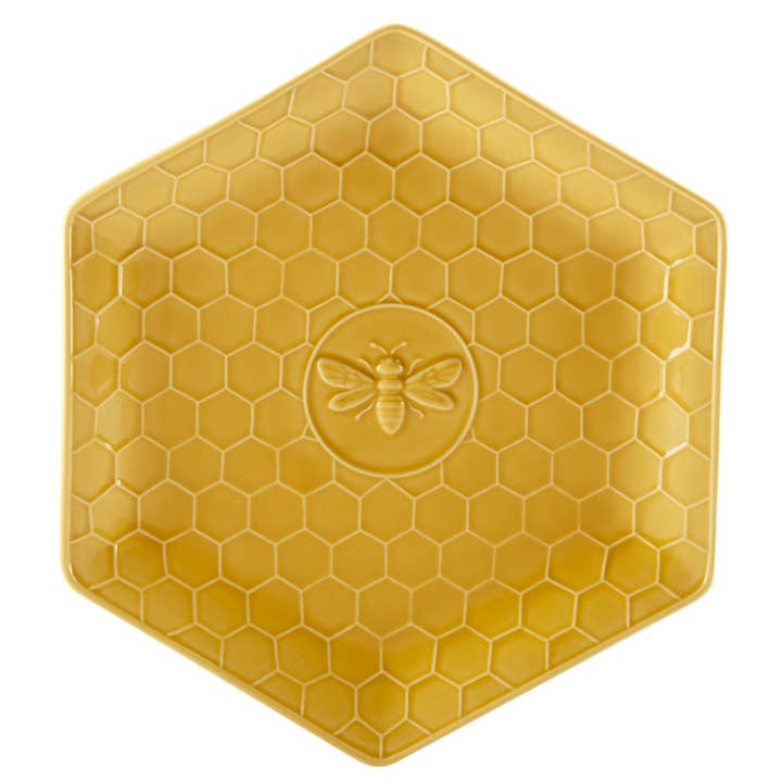 Certified International - Wholesale Dinner Plate - French Bees Embossed Honeycomb Dinner Plates11.25in