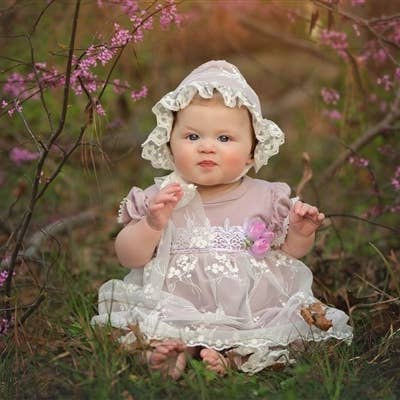 Haute Baby - Vente Robe – bébé - Robe à bulles Haute Baby Lilac Mist pour fille nouveau-née1