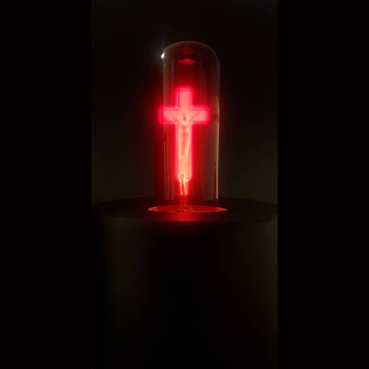 Nocturna - Wholesale Light Bulb/Puck - Red Crucifix & Red Cross Neon Light bulbs