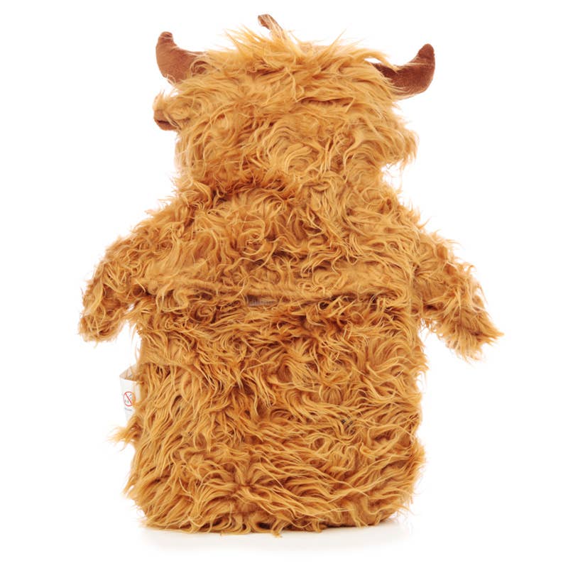 Puckator Ltd - Wholesale Water Bottle - Highland Coo Cow 650ml Hot Water Bottle with Plush Cover2