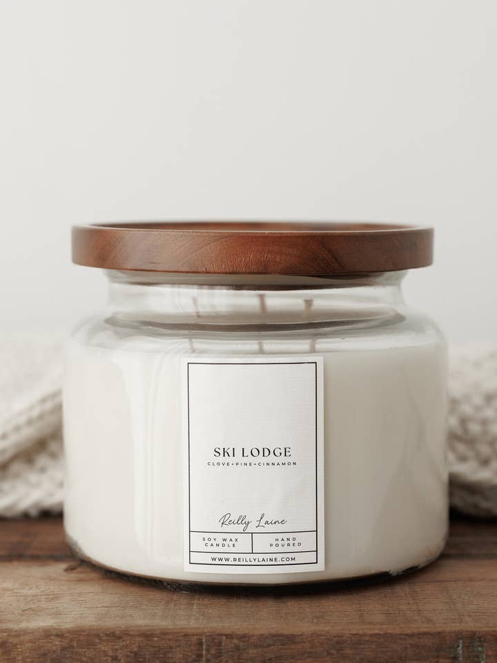 Ski Lodge Candle for wholesale by Reilly Laine