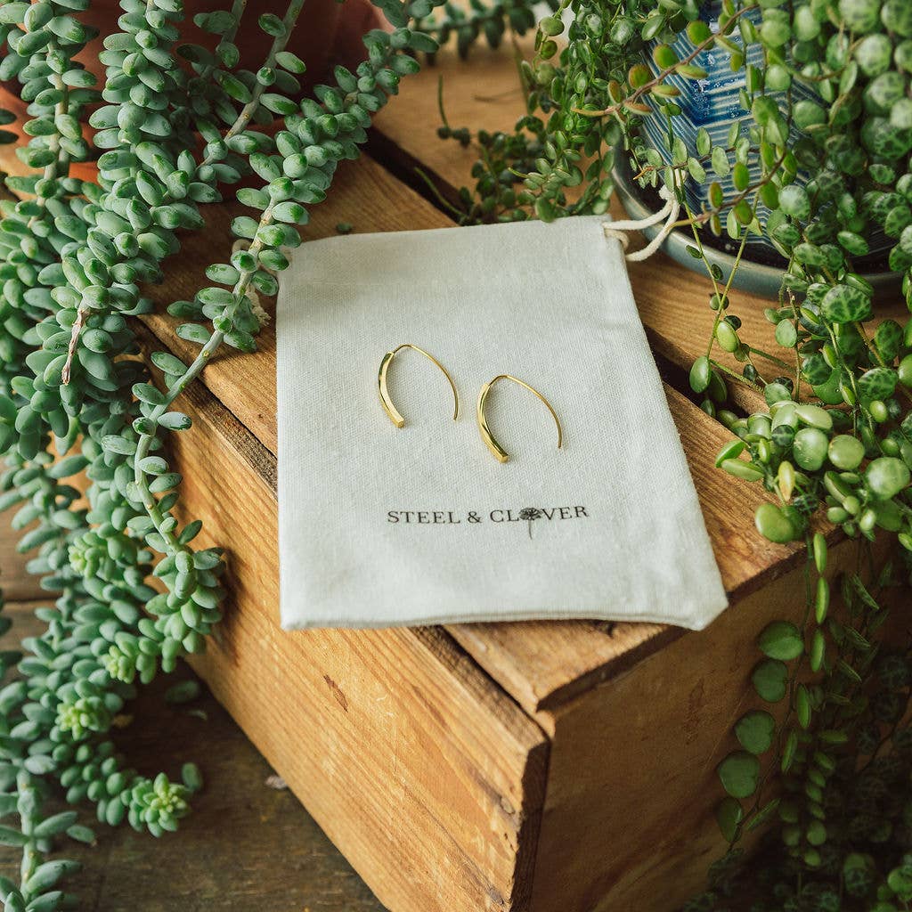 Steel & Clover - Wholesale Hangende/ronde oorbellen - La Glace Minimalistische oorbel