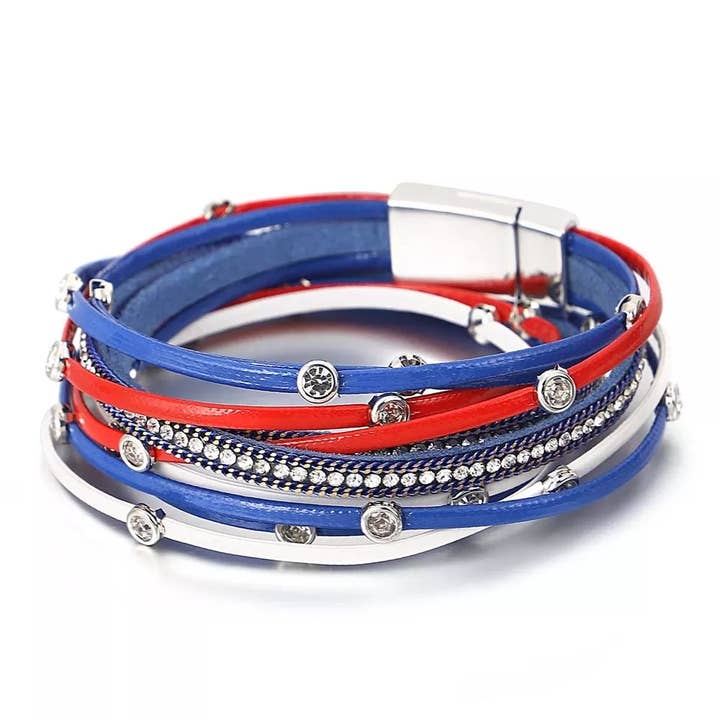 Buffalo Football Fan Wrap Bracelet for wholesale by The Pearl & Stone