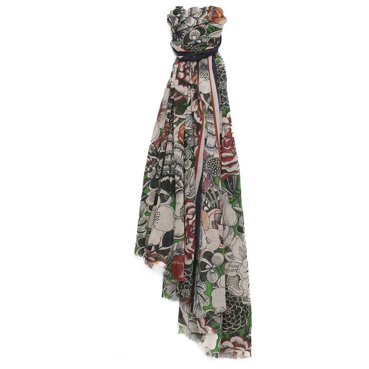 MONSIEUR CHARLI - Wholesale Scarf - Men's - GENZO cotton scarf1