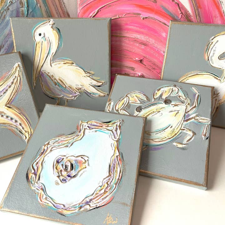 Coddiwomple - Wholesale Painting/Drawing - Pelican canvas art textured coastal beach tropical4