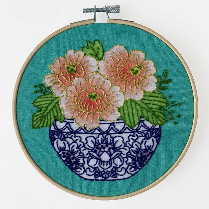 Rikrack - Wholesale Embroidery/Cross Stitch Supplies - Peony Embroidery Kit1