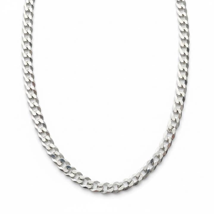 Real Solid 925 Silver Cuban Link Chain 18in 4mm for wholesale by Prestige Jewelry