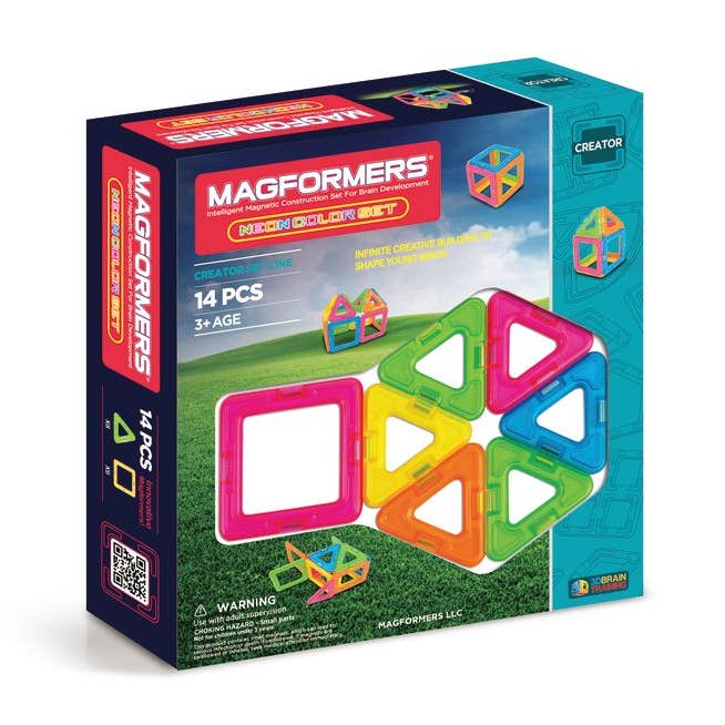 Magformers Neon 14 Piece Set for wholesale by Magformers