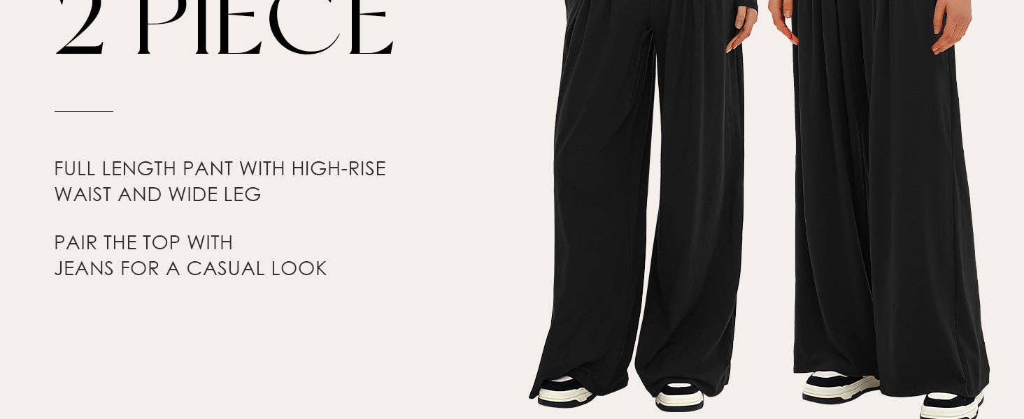 Marayn - Wholesale Top & Pant Set (NOT Loungewear) - Women's - 2025 Autumn Europe America Womens WideLeg Suit29