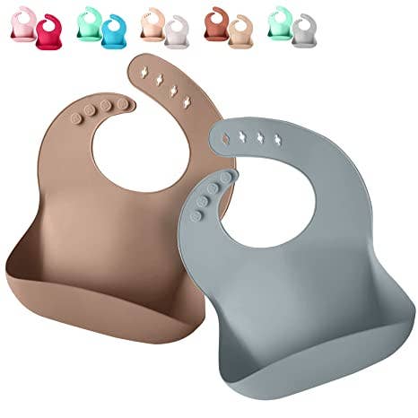 Bavoirs bébé en silicone - Bavoir en silicone souple avec récupérateur de nourriture pour la vente par Sperric