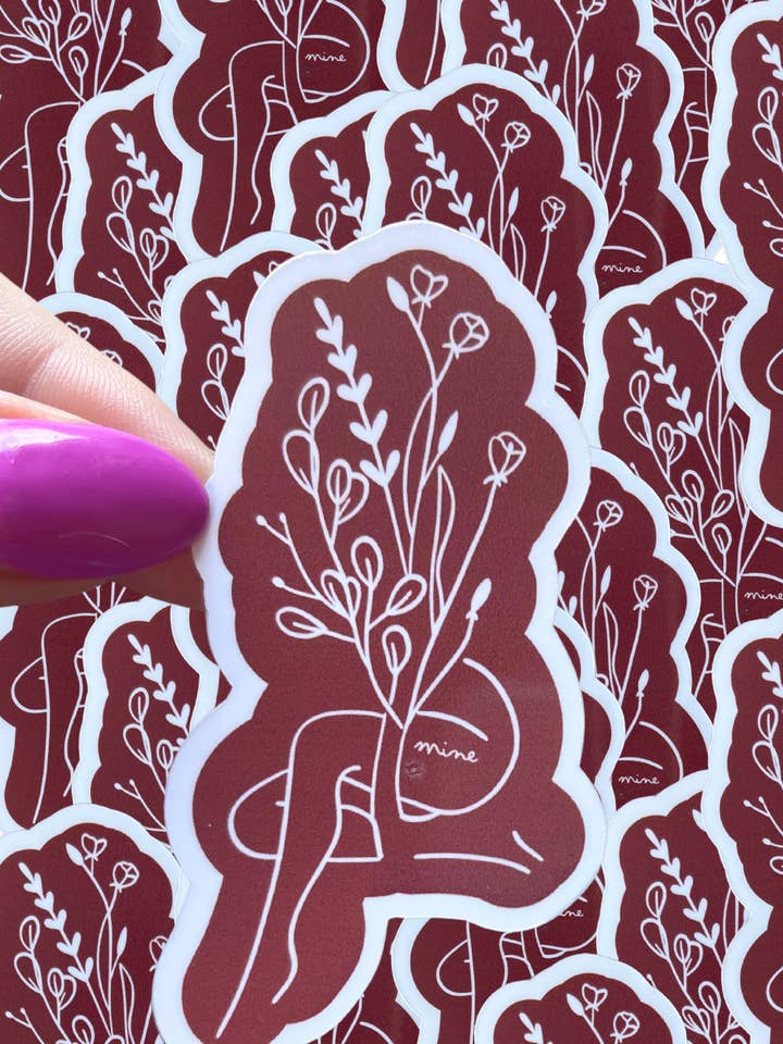 "Mine"  Tay inspired waterproof sticker-2 colors for wholesale by Typo Lettering Co