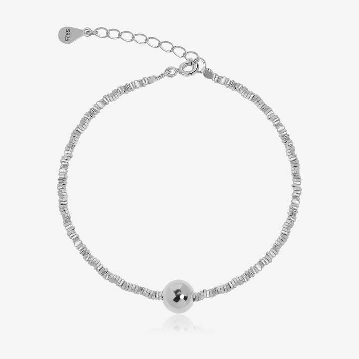 Pulsera de cuentas redondas de plata para venta al por mayor de Meissa Jewelry