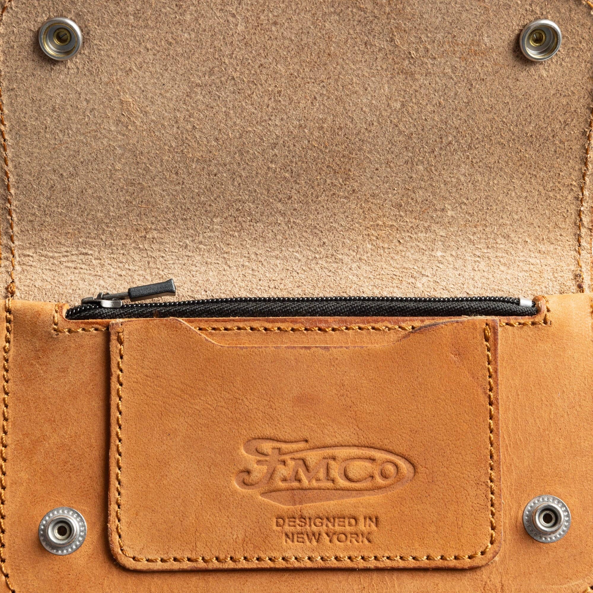 SMALL TRUCKER - Vegetable Tanned Leather Wallet Heritage Rust for wholesale on Faire3