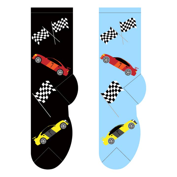 Calzini per auto da corsa per la vendita all'ingrosso da parte di FOOZYS Fun Socks