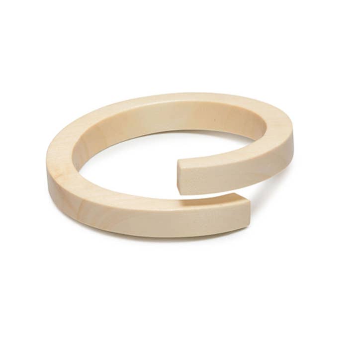 White wood wrap over bangle for wholesale by BRANCH JEWELLERY