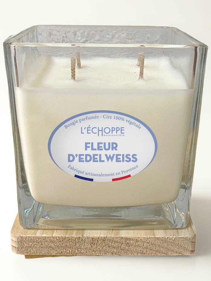 Edelweiss Flower - Scented Candle 400g for wholesale by L'Échoppe Buissonnière
