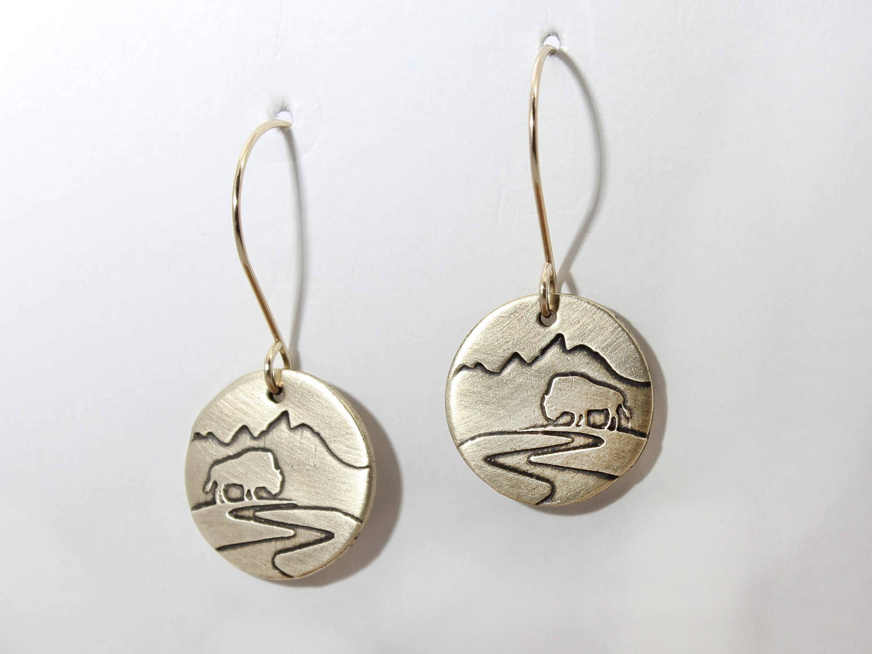 Daphne Lorna - Vente Boucles d'oreilles pendantes - Boucles d'oreilles Buff in the Tetons5