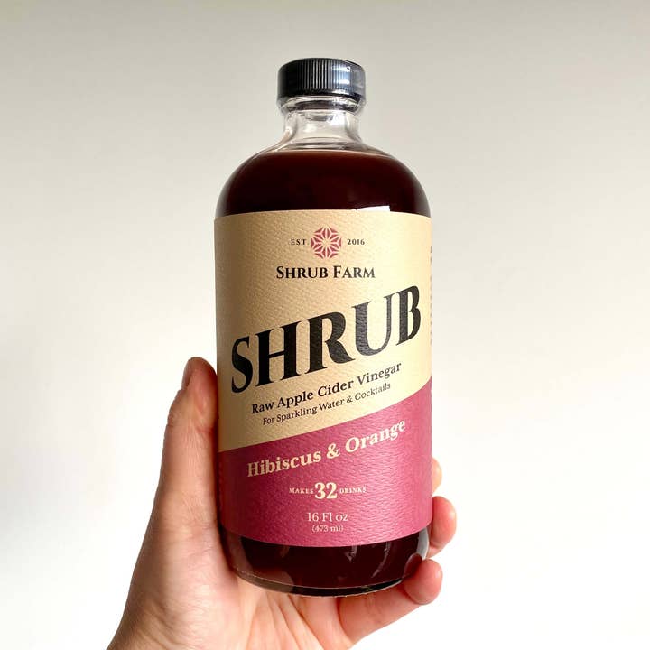 Hibiscus and Orange Shrub for wholesale by Apple State Vinegar