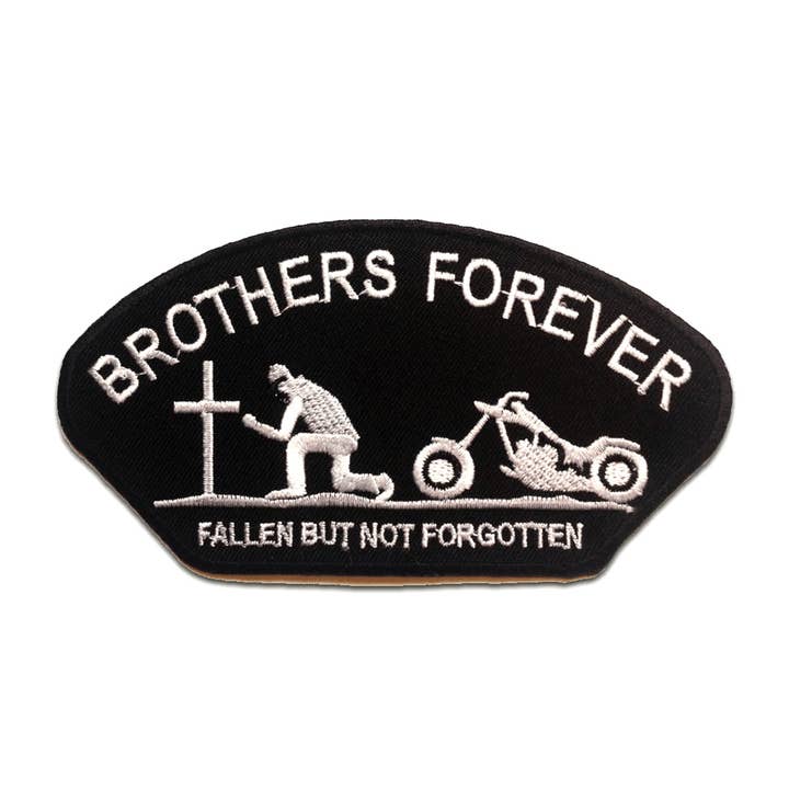 Iron-on Patch - BROTHERS FOREVER Biker for wholesale by Catch the Patch