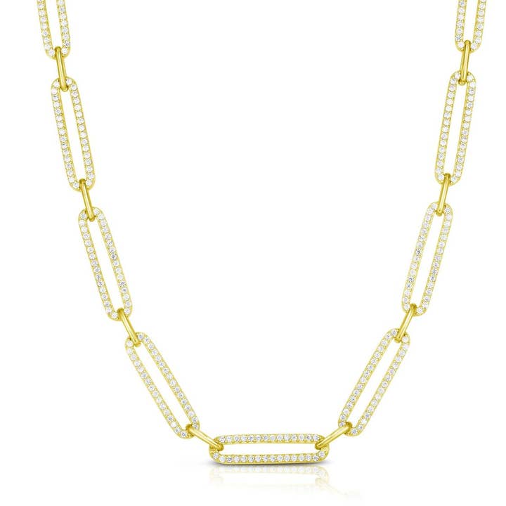 Pflastern Kettenglied Choker für den Großhandel von Glaze Jewelry