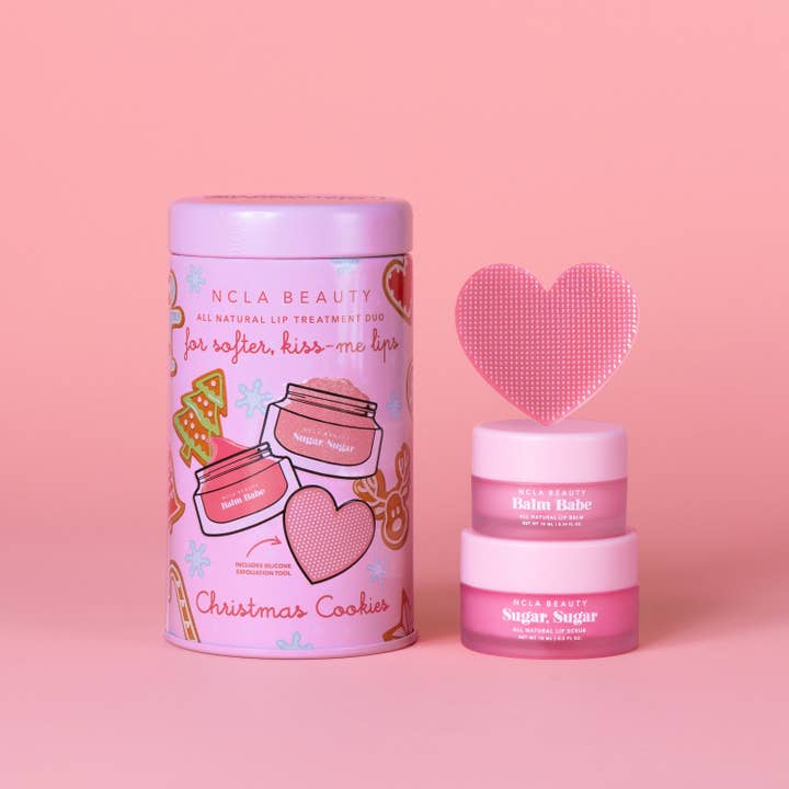 NCLA Beauty - Vente Gommage à lèvres - Coffret cadeau de Noël pour le soin des lèvres avec biscuits de Noël0