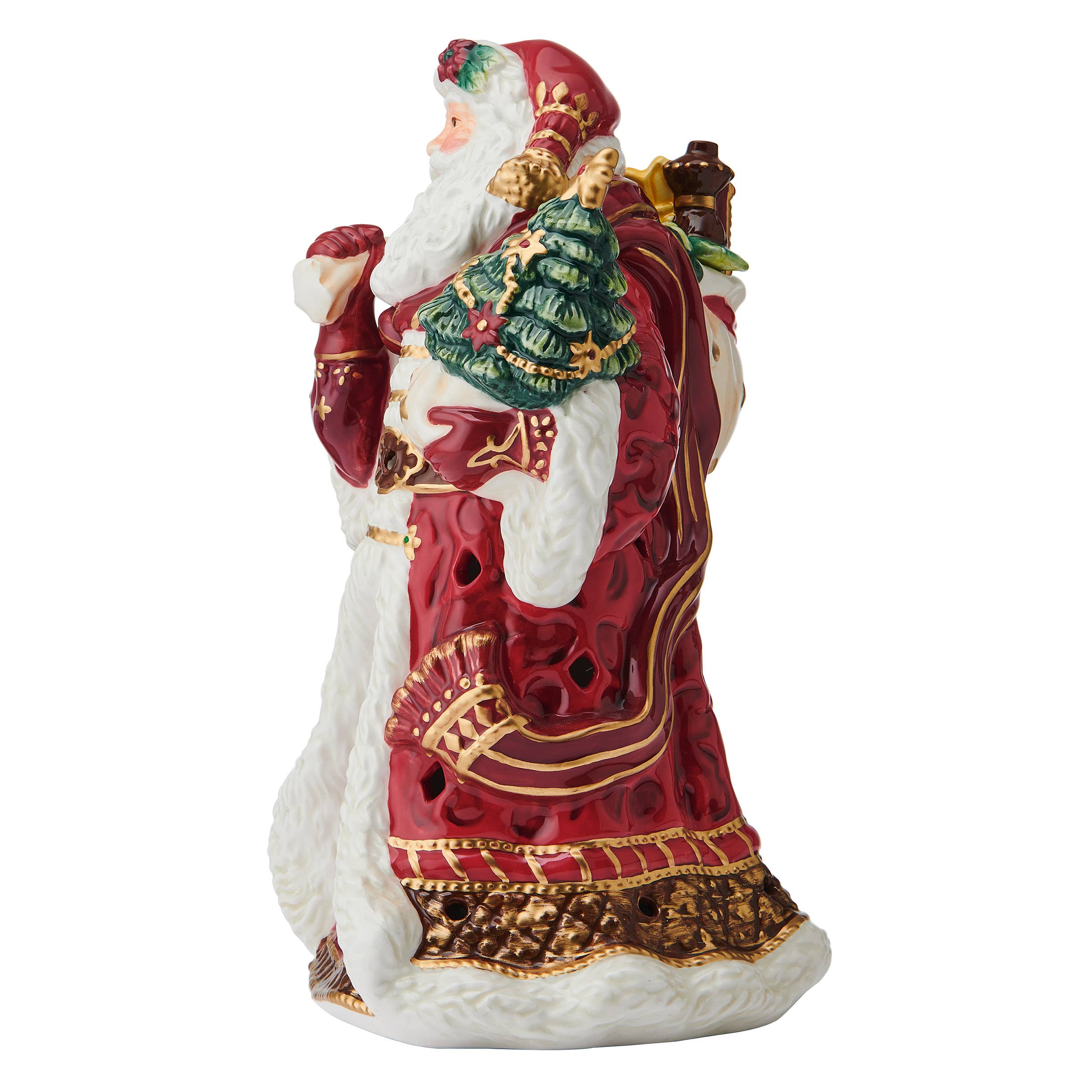 RED Fitz and Floyd Hldy Luminary Renaissance Santa Photo Box for wholesale on Faire3