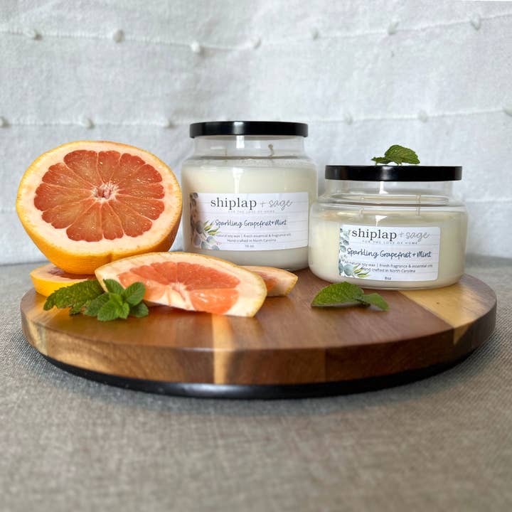 Sparkling Grapefruit & Mint - Candle for wholesale by Shiplap and Sage