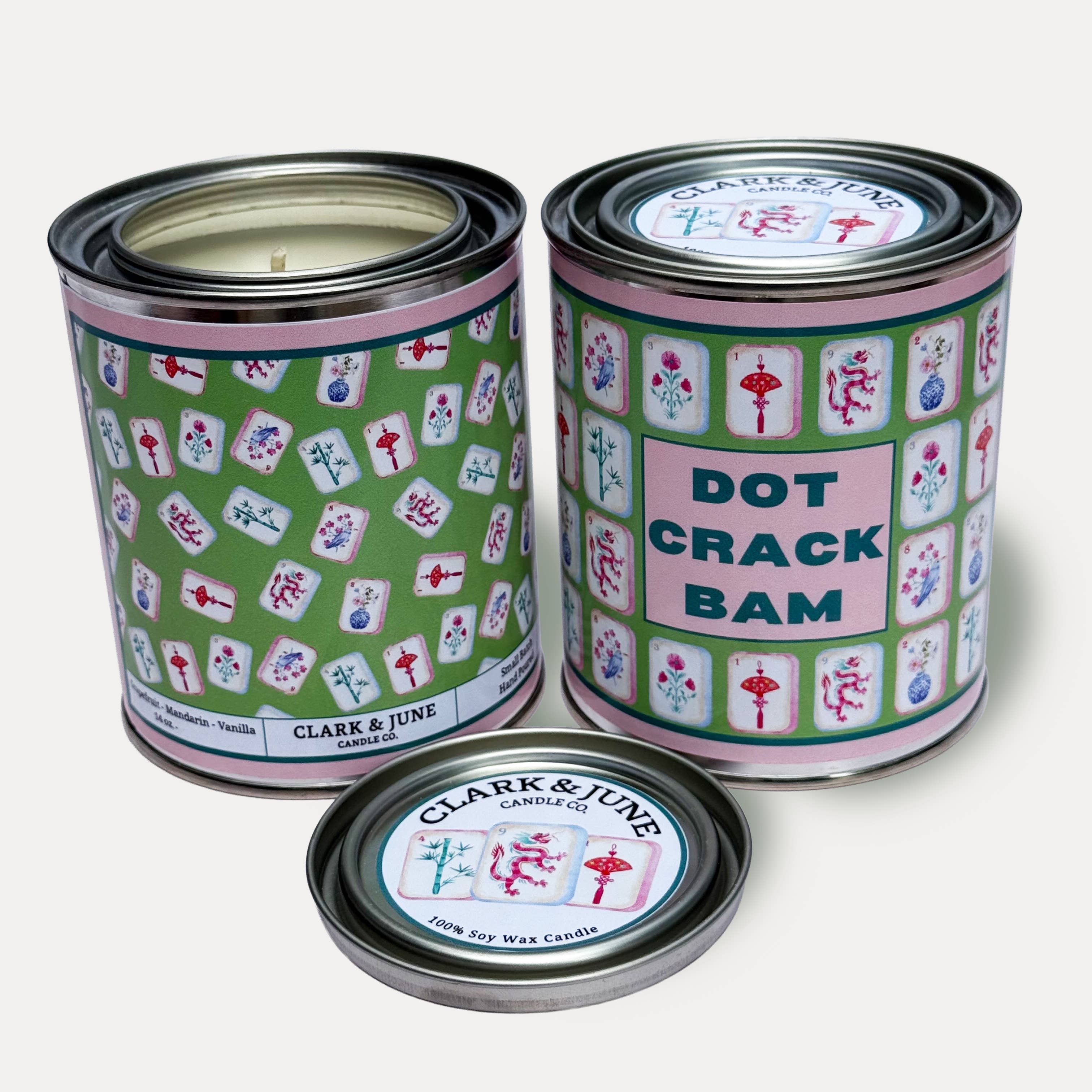 Clark & June Candle Co. - Wholesale Jar/Filled Candle - Mahjong Game Grapefruit - Mandarin - Vanilla 14oz Soy Candle1