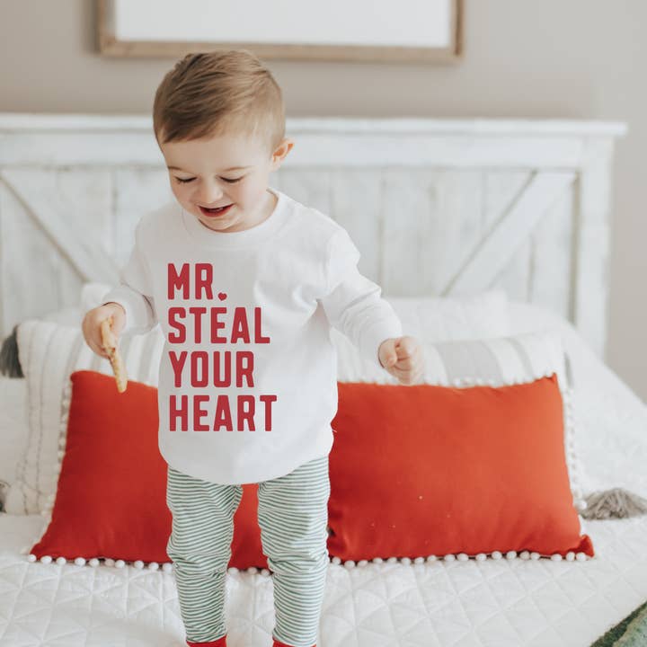 Mr. Steal your Heart Graphic Day Valentine's Day por atacado de ZZ Threadz
