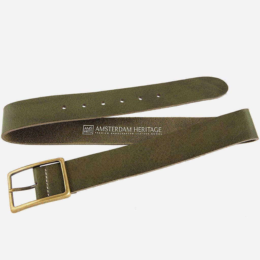 Amsterdam Heritage Leather Belts, Bags, Jackets & Apparel - Vente Ceinture – femme - May | Ceinture décontractée en cuir pleine fleur à boucle dorée pour femmes19