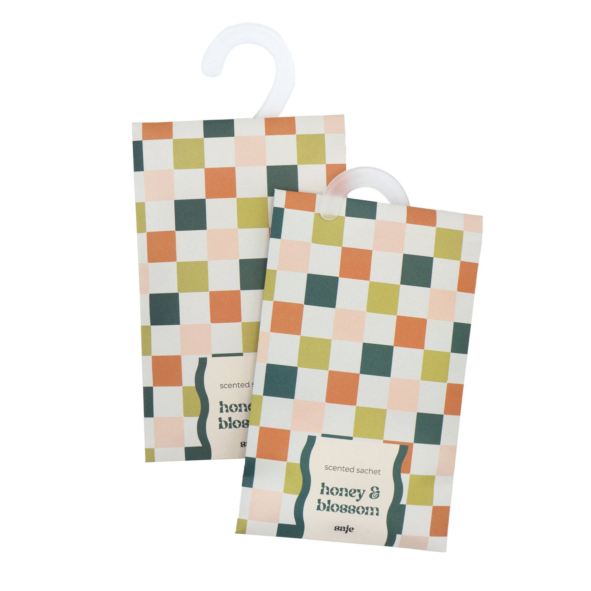 Robert Frederick Ltd – wholesale Sachet – Saje Scented Hanging Sachet - Set of 4 Honey and Blossom - Chess Design2