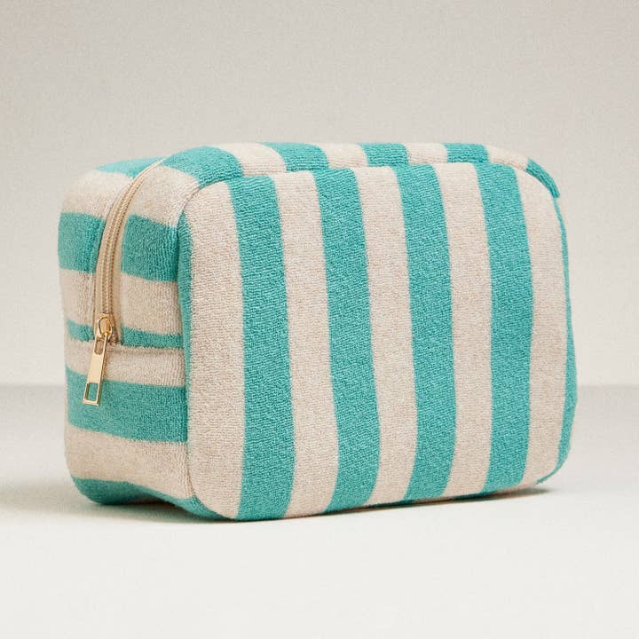 Lilla Haven - Wholesale Pouch - Unisex - Striped Terry Fabric Travel Pouch10
