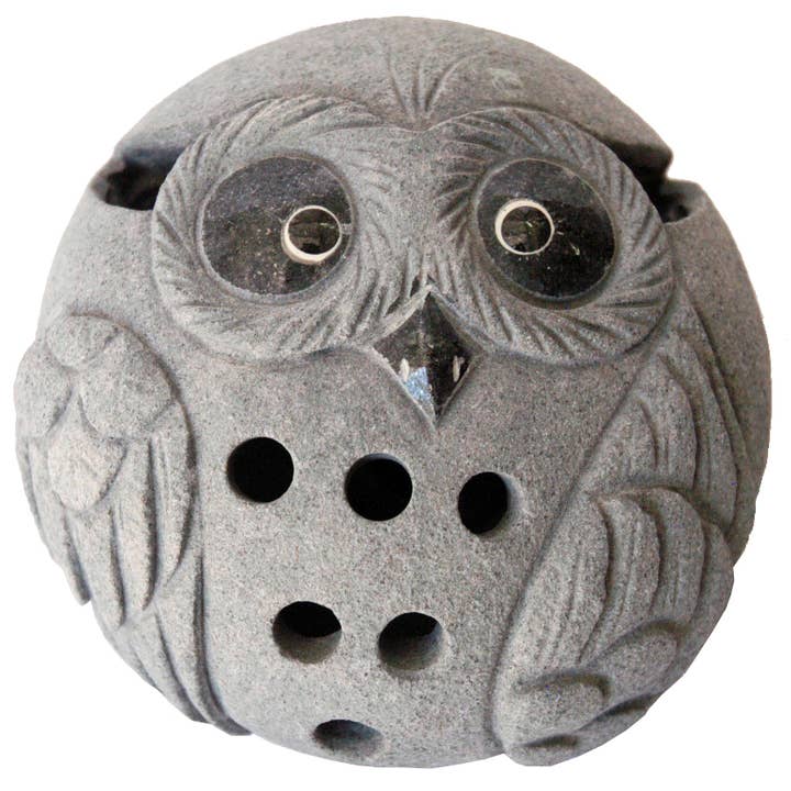 Granite Owl Coin Bank for wholesale by T-Trove Asian Decor