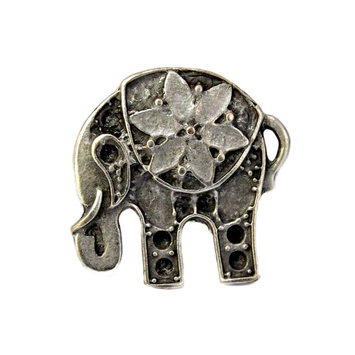 Gypsy Winds Bcn – wholesale Cocktail/statement ring – Silver Hippie Elephant Ring