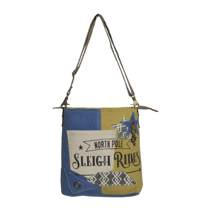 Bandolera Star de lona y piel para mujer para venta al por mayor de Hopofly Bags