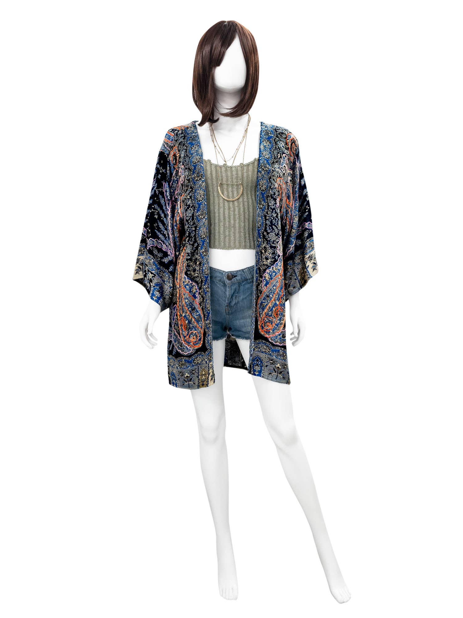 Raj Trading & Imports (USA) Inc. - Vendita all'ingrosso Kimono - Donna - Kimono Ricamato Marcella0