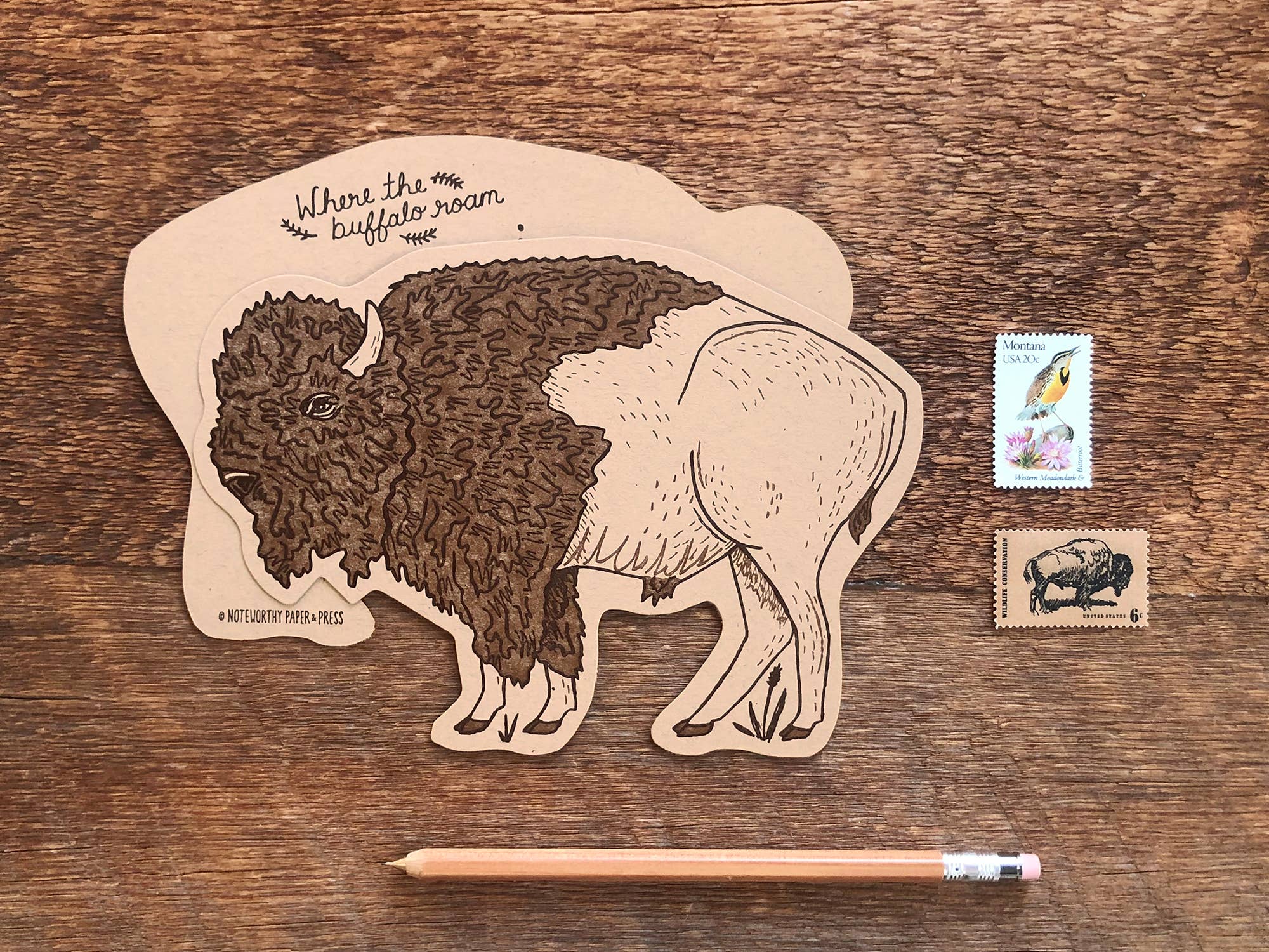 Noteworthy Paper & Press - Wholesale Postcard - Bison Postcard4