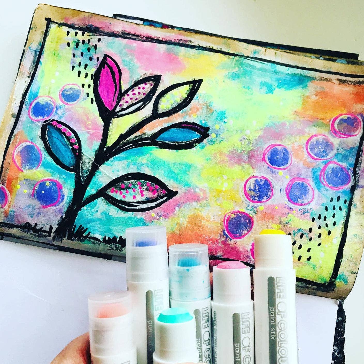 Life of Colour - Wholesale Paint Set - Gouache Paint Stix - Set of 12 Pastel Colours3