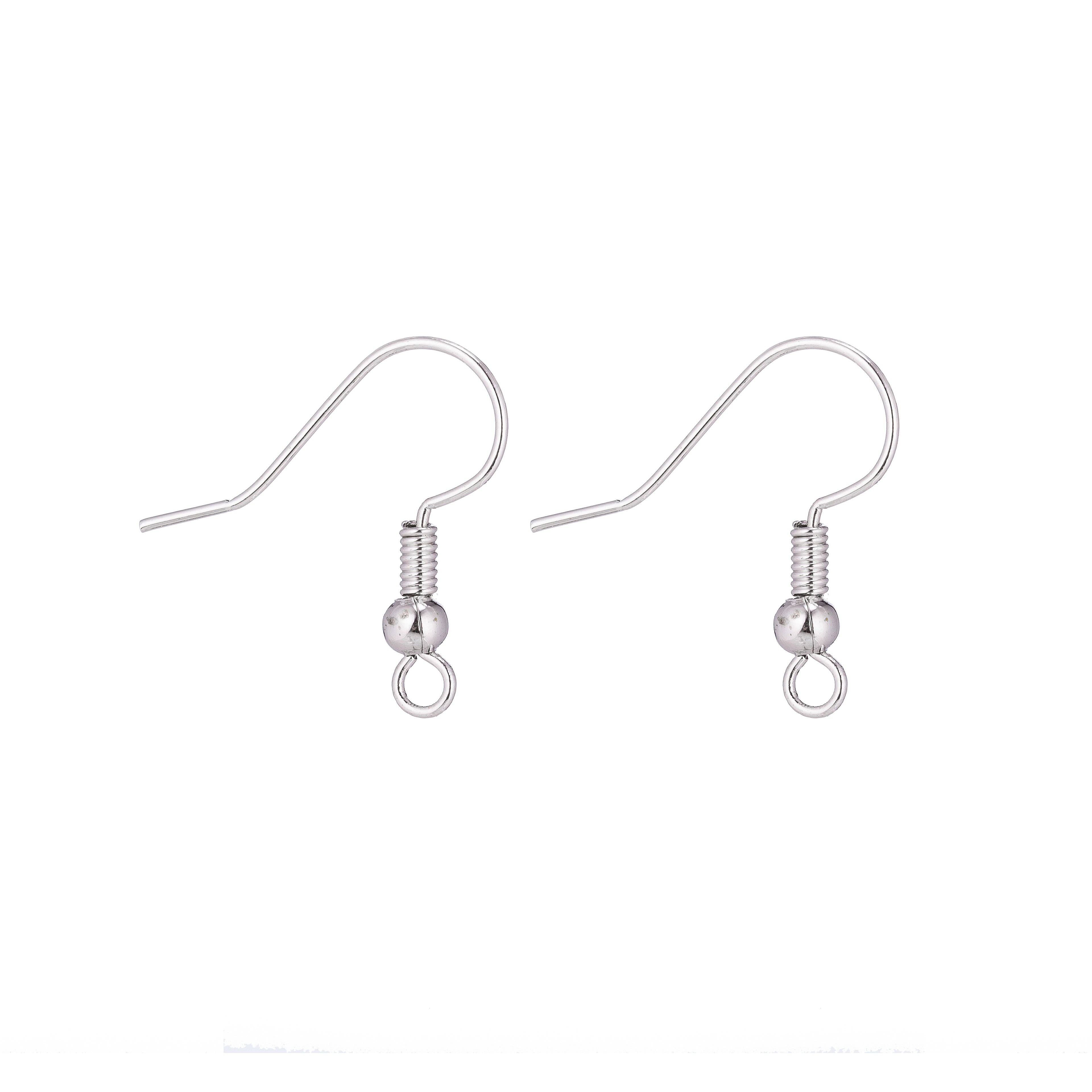 Guld 12 par öronkrokar i mässing med 3 mm kula, guldförgyllda, 19 x 19 mm – smyckestillbehör från Aim Eternal för wholesale på Faire1