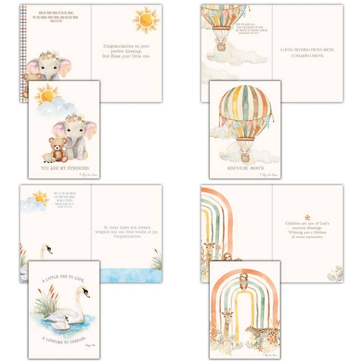 Crown Point Graphics - Wholesale Baby Card - Bundle of Joy - Box of 12 Assorted New Baby Cards1
