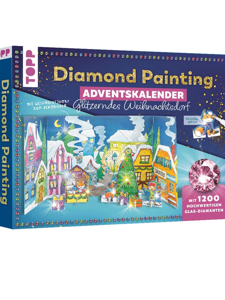 Diamond Painting Adventskalender Glitzerndes Weihnachtsdorf für den Großhandel von frechverlag TOPP & BusseSeewald