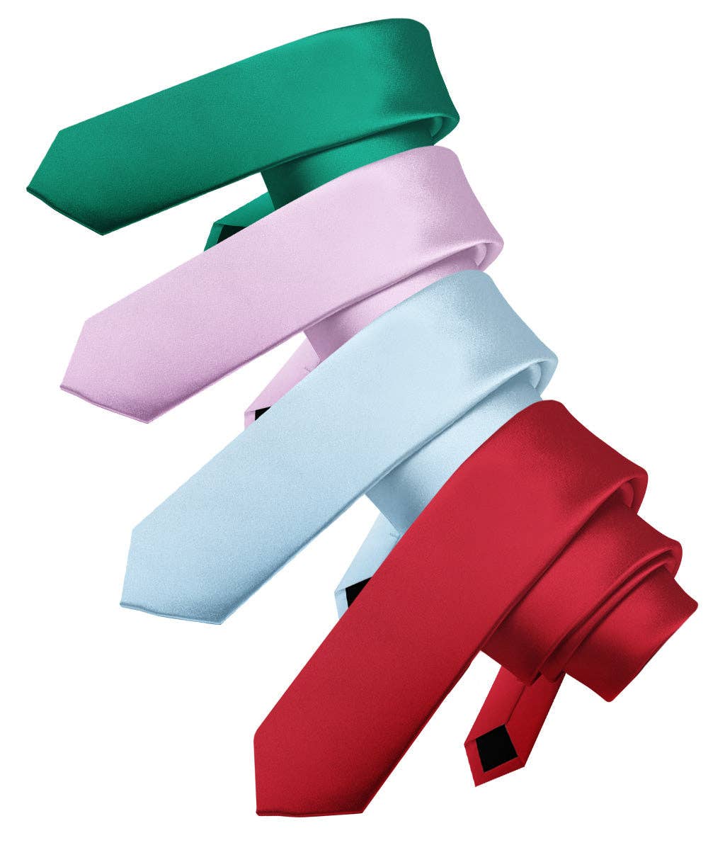 Dubal Brothers - Vente Cravate – homme - Cravate fine unie (4 paquets) par Vittorio Farina28