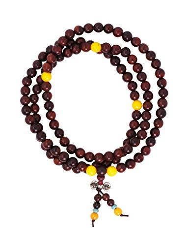 Mandala Crafts - Wholesale Prayer Beads Necklace - Mandala Crafts Natural Wood 108 Mala Prayer Beads Necklace, Bracelet from for Meditation, Yoga30