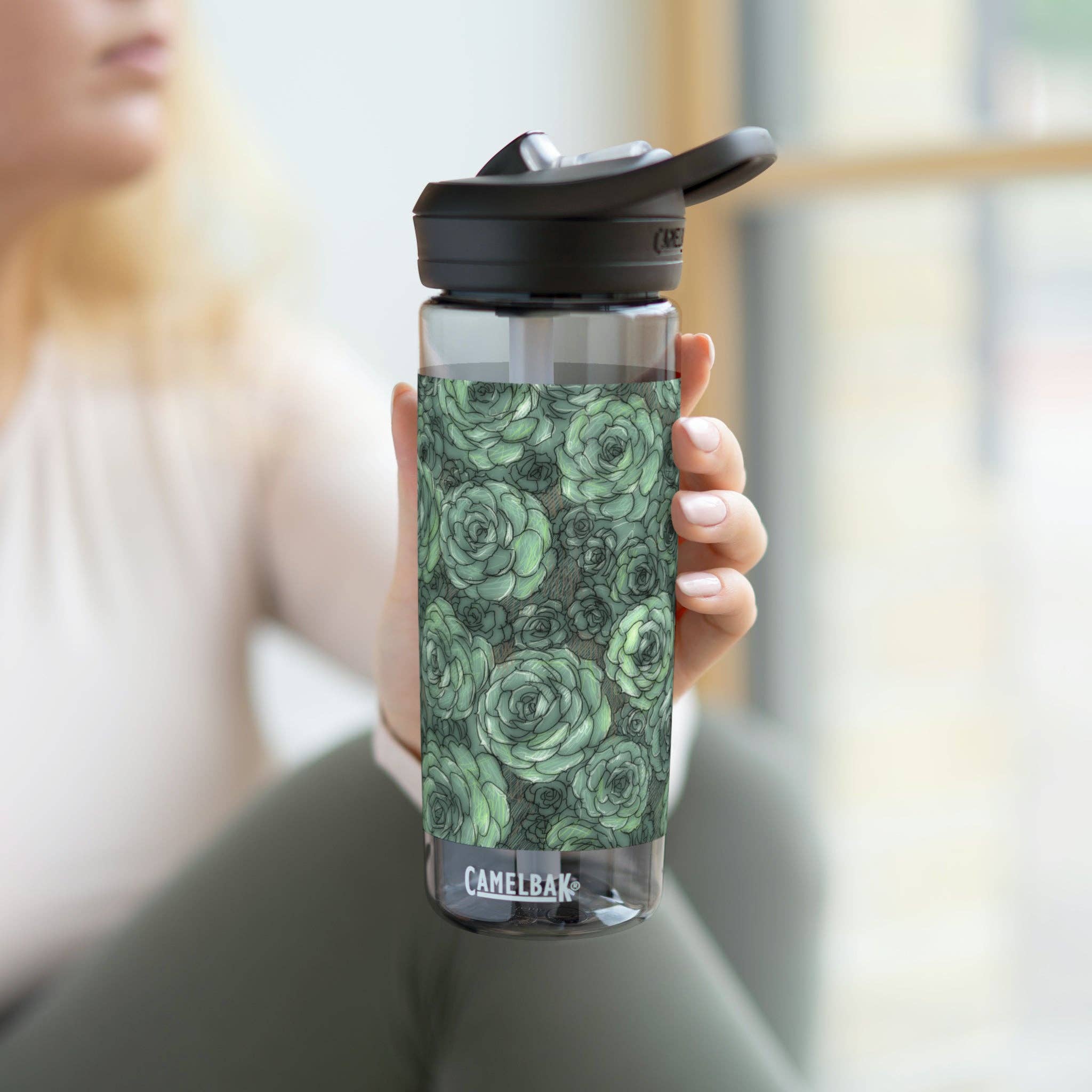 Charcoal Succulent Pattern CamelBak Eddy®  Water Bottle, 20oz for wholesale on Faire5