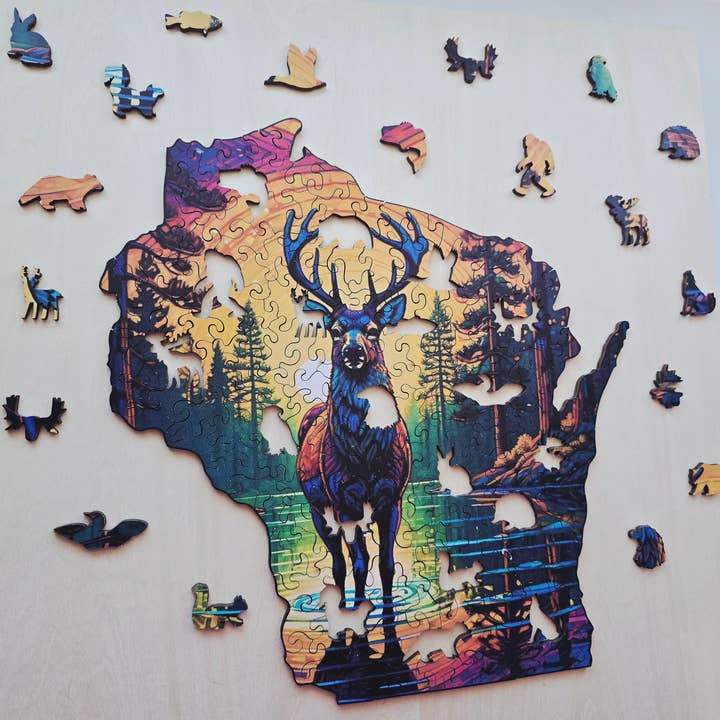 Art Factory LLC - Wholesale Puzzle - Adult - Wisconsin wooden puzzle5
