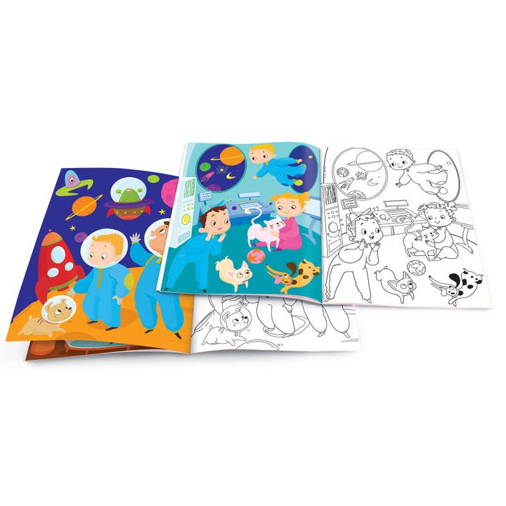 The Piggy Story - Wholesale Coloring Book - Kids & Baby - Space Adventure Dry Erase Coloring Book