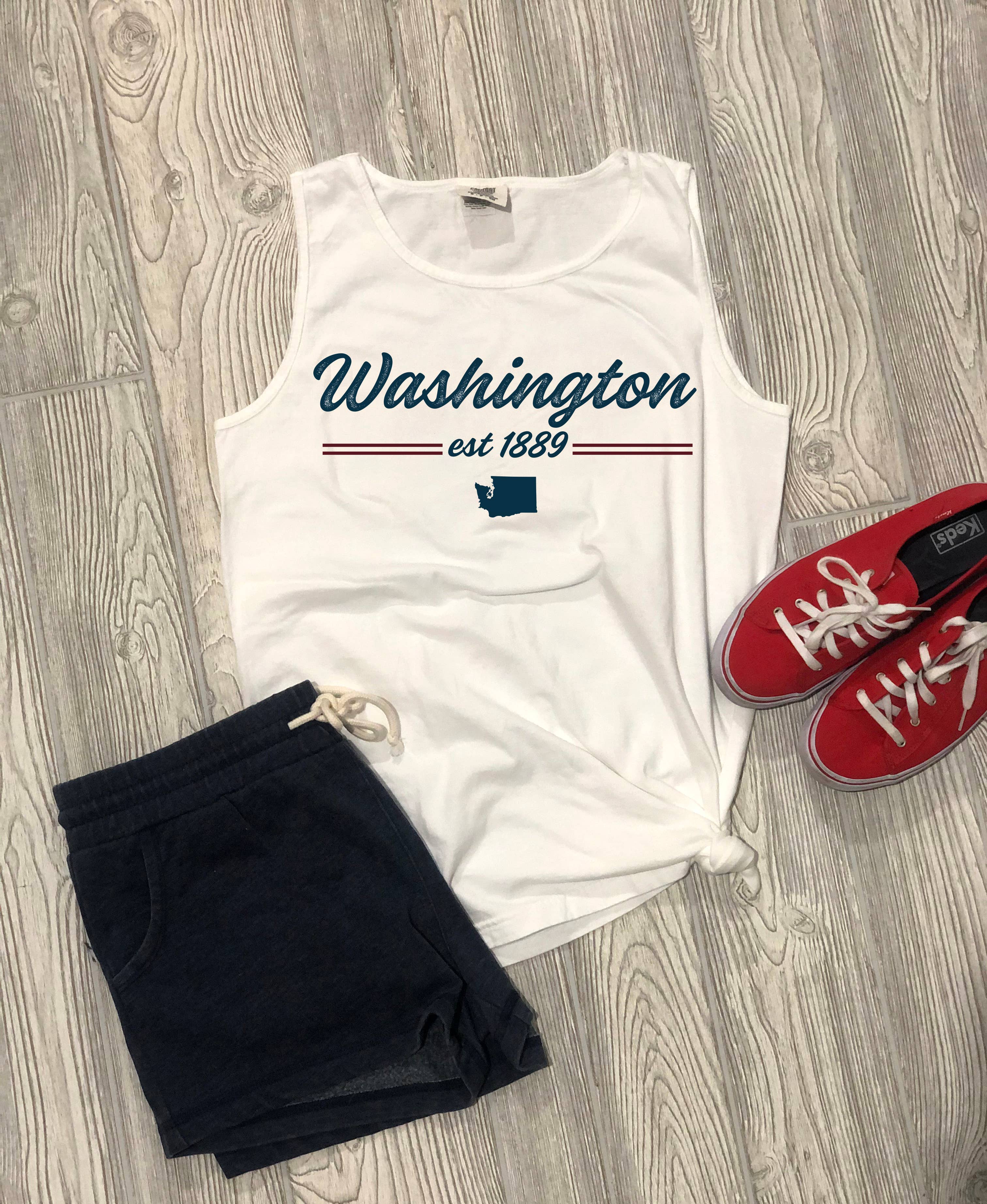 The Stately Shirt Co. - Wholesale Tank Top - Women's - West Virginia Script Tank1