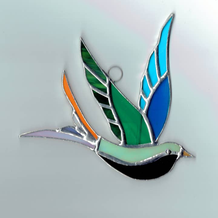 MGL653AS Swallow Ornaments , windowpane glass for wholesale by Arara Enterprises